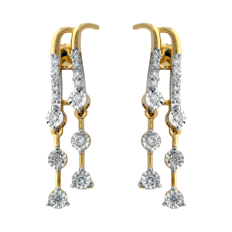 14K Hallmarked Gold | Natural Diamond Tops 4NCSJ112T
