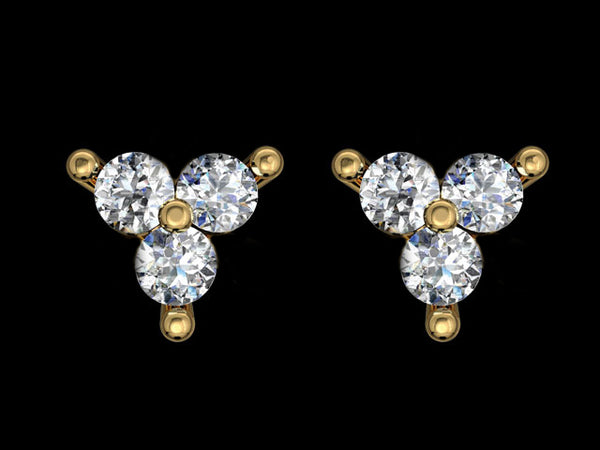 14K Hallmarked Gold | Natural Diamond Tops 4NPAA026T