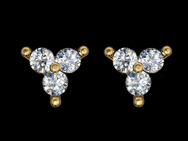 14K Hallmarked Gold | Natural Diamond Tops 4NPAA026T