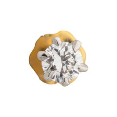 14K Hallmarked Gold | Lab Grown Diamond Nose Pin 4NPAA030
