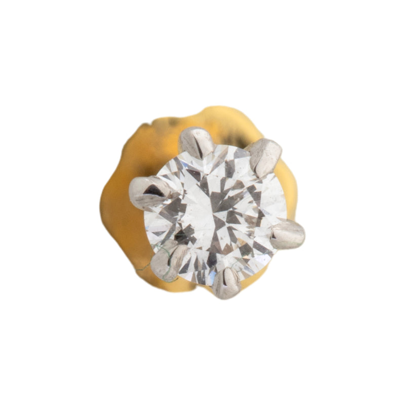 14K Hallmarked Gold | Lab Grown Diamond Nose Pin 4NPAA030