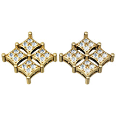 14K Hallmarked Gold | Natural Diamond Tops 4PNAA131T