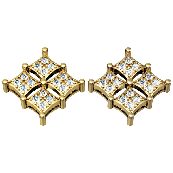 14K Hallmarked Gold | Natural Diamond Tops 4PNAA131T