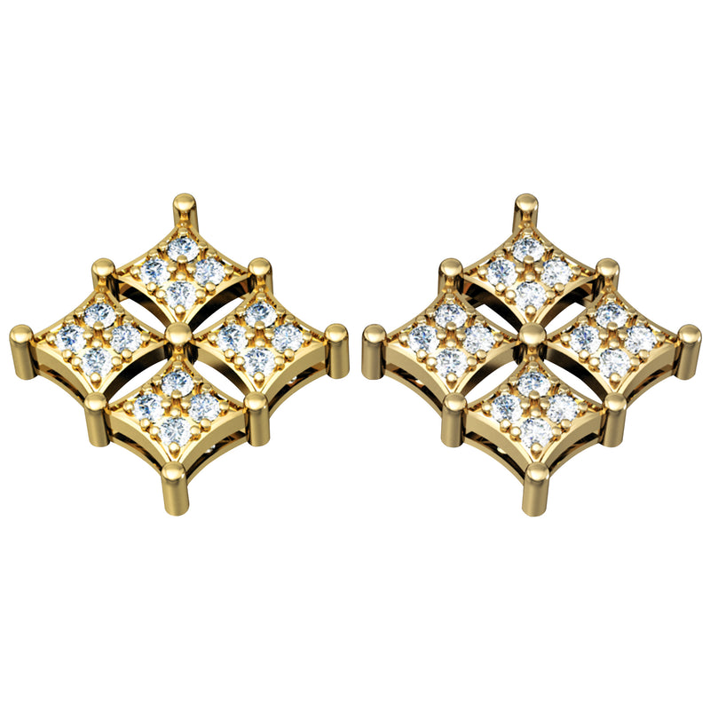 14K Hallmarked Gold | Natural Diamond Tops 4PNAA131T