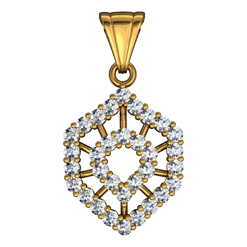 18K Hallmarked Gold | Natural Diamond Pendant PNAA176