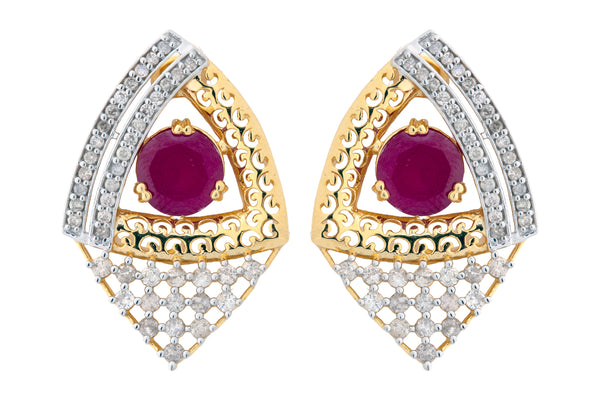 14K Hallmarked Gold | Natural Diamond Tops 4PNAA552T