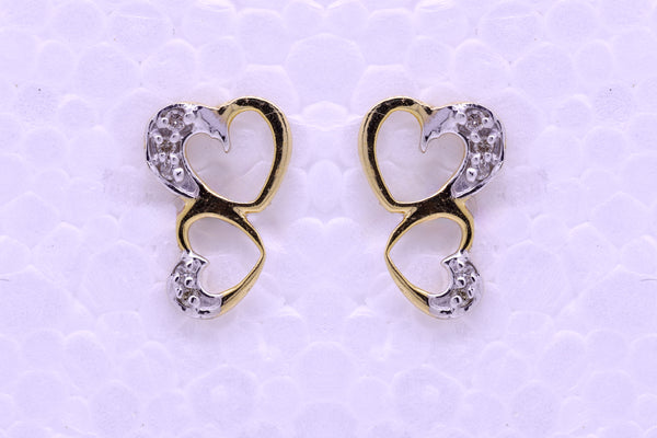 14K Hallmarked Gold | Natural Diamond Tops 4PNAA724T