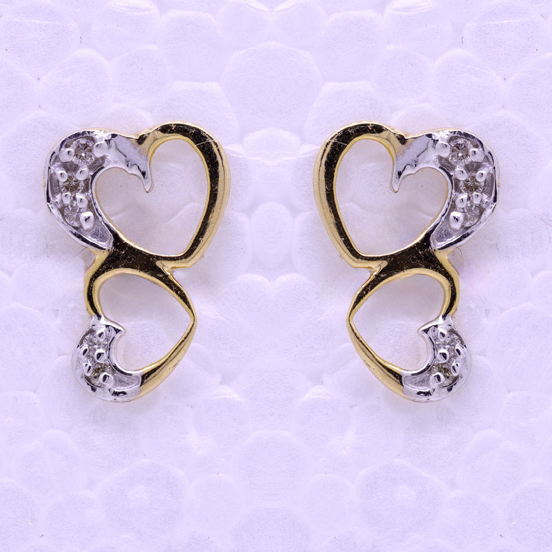 14K Hallmarked Gold | Natural Diamond Tops 4PNAA724T