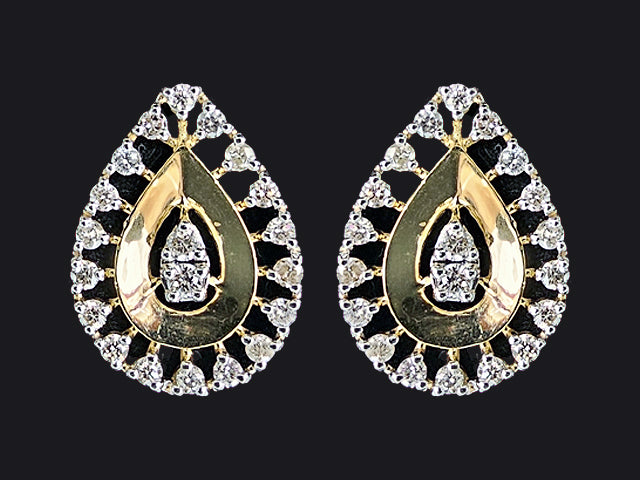 14K Hallmarked Gold | Natural Diamond Tops 4PNSJ015T