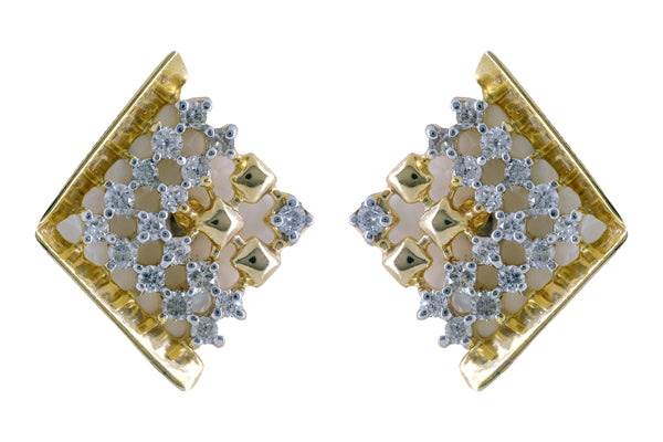 14K Hallmarked Gold | Natural Diamond Tops 4PNSJ021T