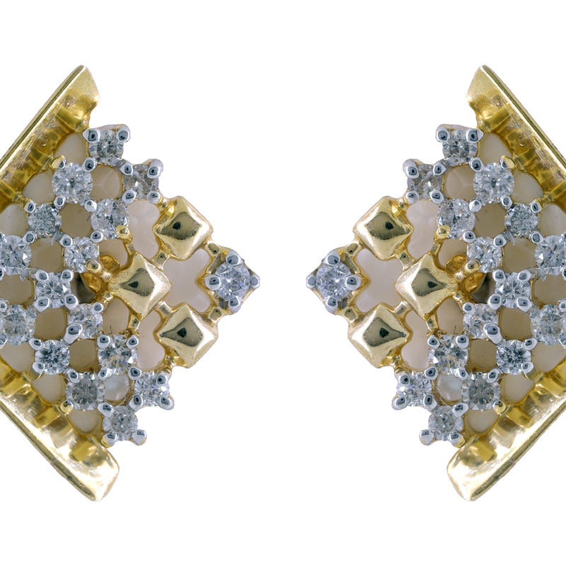 14K Hallmarked Gold | Natural Diamond Tops 4PNSJ021T