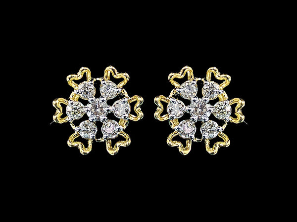 14K Hallmarked Gold | Natural Diamond Tops 4PNSJ060T