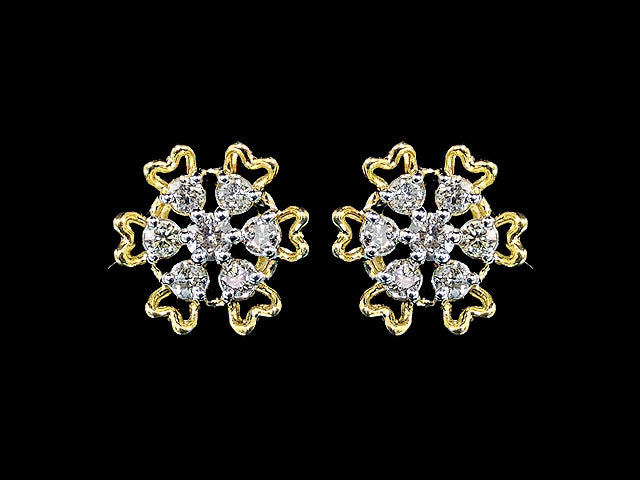 14K Hallmarked Gold | Natural Diamond Tops 4PNSJ060T