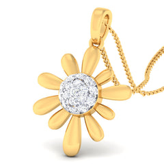14K Hallmarked Gold | Natural Diamond Pendant 4PNSJ063
