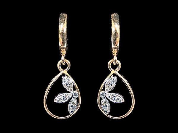 14K Hallmarked Gold | Natural Diamond Tops 4PNSJ064T