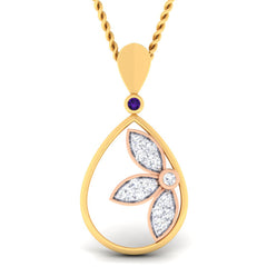 14K Hallmarked Gold | Lab Grown Diamond Pendant 4PNSJ064