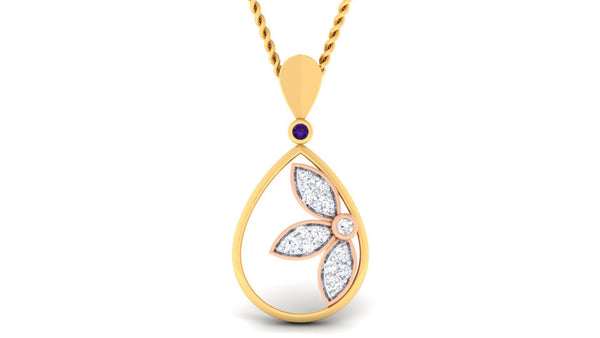 14K Hallmarked Gold | Lab Grown Diamond Pendant 4PNSJ064