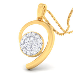 14K Hallmarked Gold | Natural Diamond Pendant 4PNSJ067