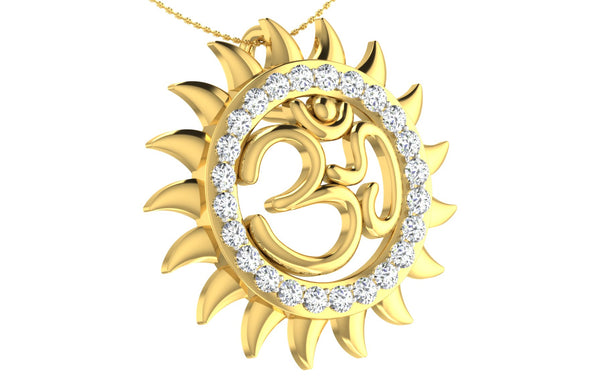 14K Hallmarked Gold | Natural Diamond Pendant 4PNSJ072