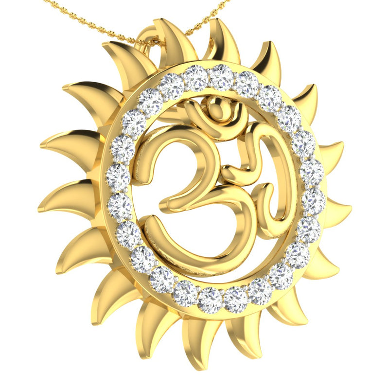 14K Hallmarked Gold | Natural Diamond Pendant 4PNSJ072