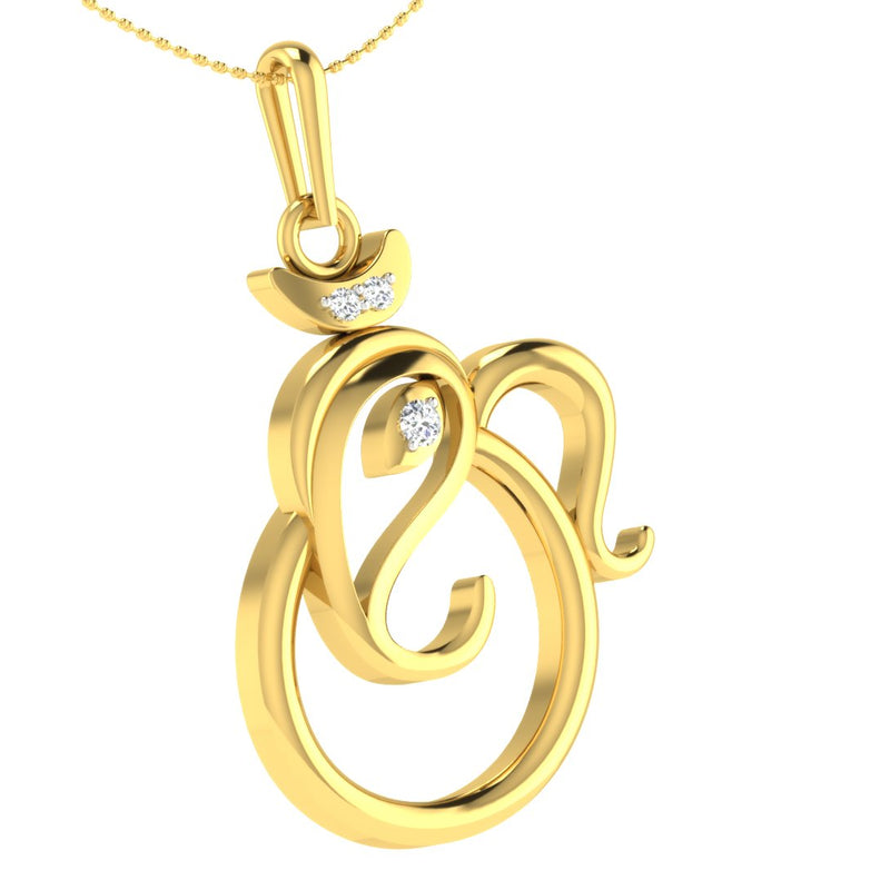 14K Hallmarked Gold | Natural Diamond Pendant 4PNSJ073