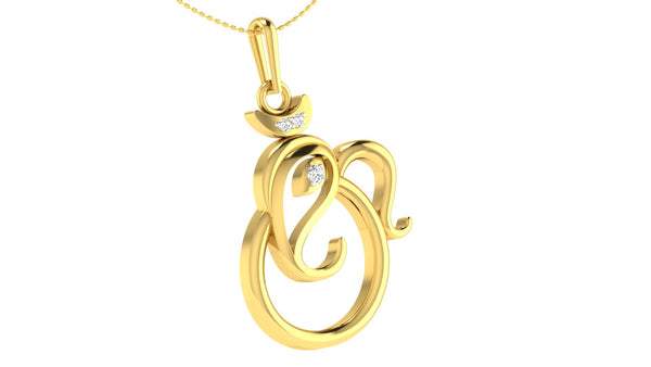14K Hallmarked Gold | Natural Diamond Pendant 4PNSJ073