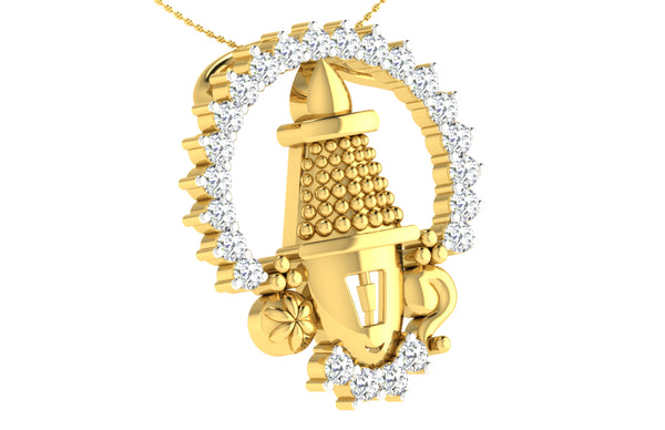 14K Hallmarked Gold | Natural Diamond Pendant 4PNSJ074