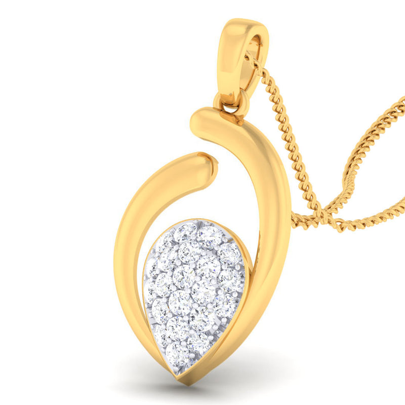 14K Hallmarked Gold | Lab Grown Diamond Pendant 4PNSJ075