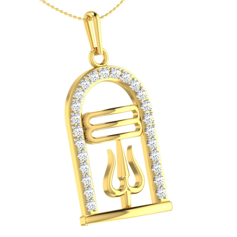 14K Hallmarked Gold | Natural Diamond Pendant 4PNSJ076