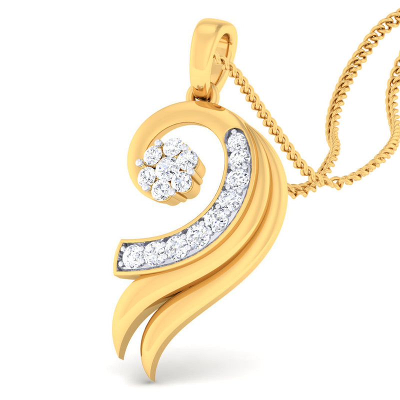 14K Hallmarked Gold | Lab Grown Diamond Pendant 4PNSJ077