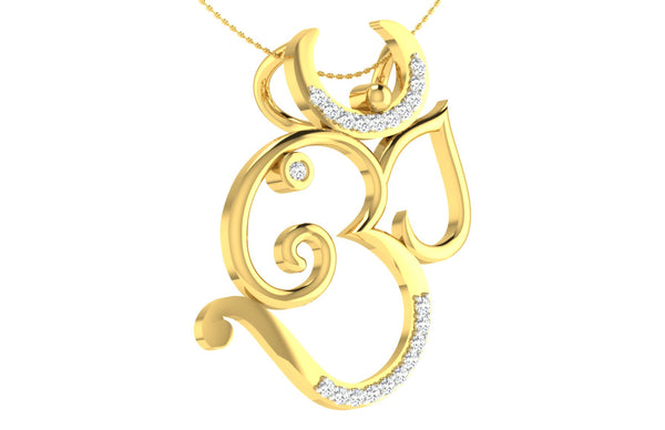 14K Hallmarked Gold | Natural Diamond Pendant 4PNSJ082