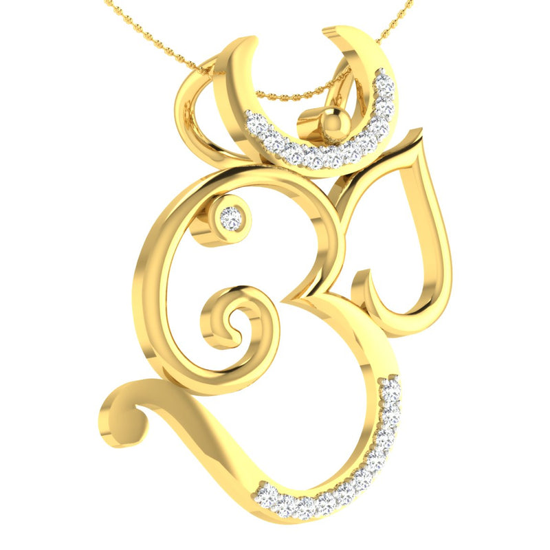 14K Hallmarked Gold | Natural Diamond Pendant 4PNSJ082