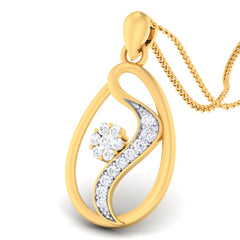 14K Hallmarked Gold | Natural Diamond Pendant 4PNSJ090A