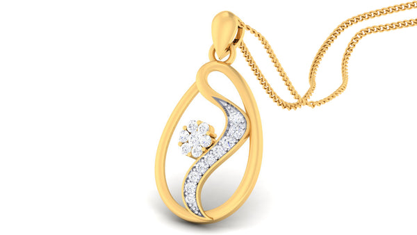14K Hallmarked Gold | Natural Diamond Pendant 4PNSJ090A