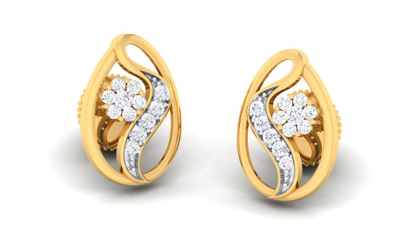 14K Hallmarked Gold | Natural Diamond Tops 4PNSJ090T
