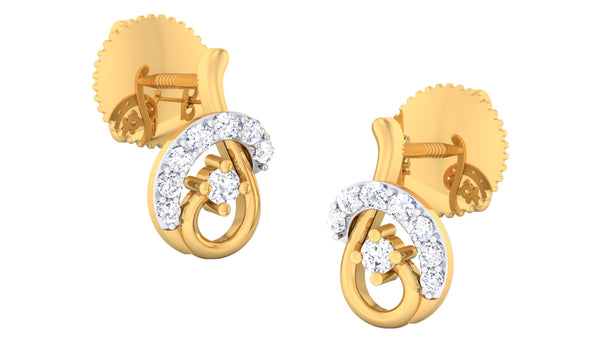 14K Hallmarked Gold | Natural Diamond Tops 4PNSJ091T