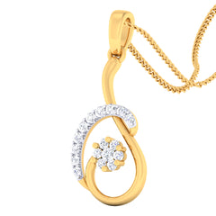 14K Hallmarked Gold | Natural Diamond Pendant 4PNSJ091