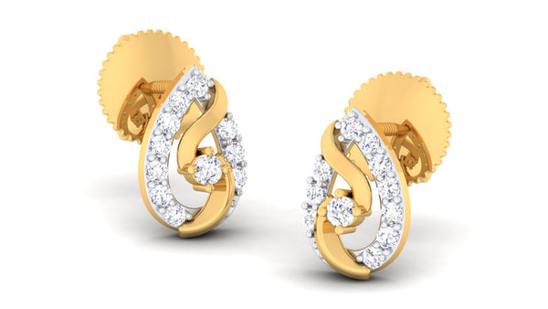 14K Hallmarked Gold | Natural Diamond Tops 4PNSJ093T