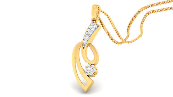 14K Hallmarked Gold | Natural Diamond Pendant 4PNSJ097