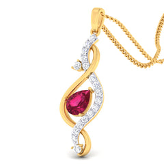 14K Hallmarked Gold | Lab Grown Diamond Pendant 4PNSJ099