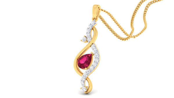 14K Hallmarked Gold | Lab Grown Diamond Pendant 4PNSJ099