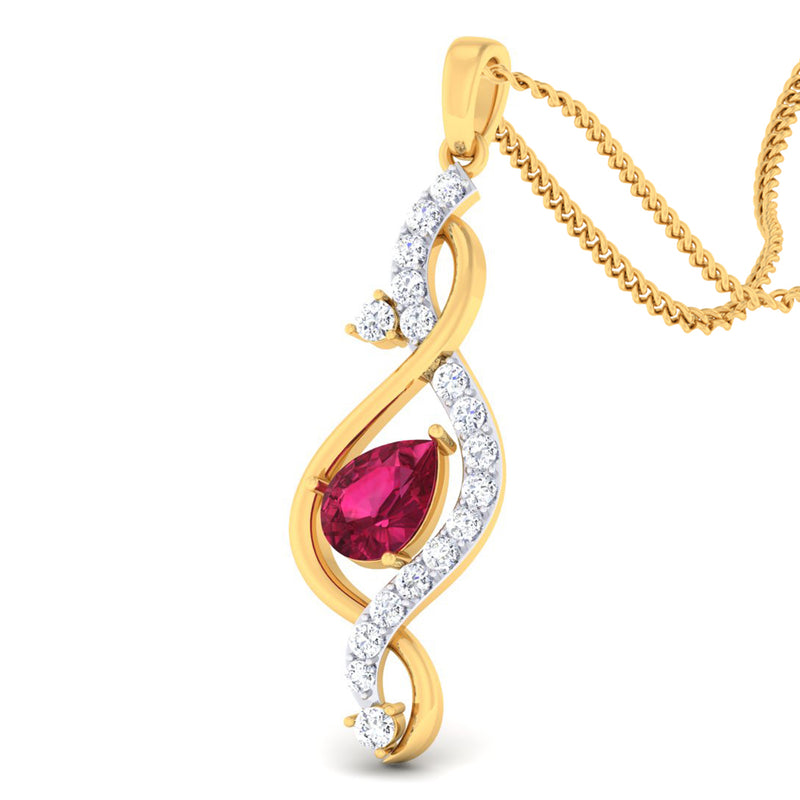 14K Hallmarked Gold | Lab Grown Diamond Pendant 4PNSJ099