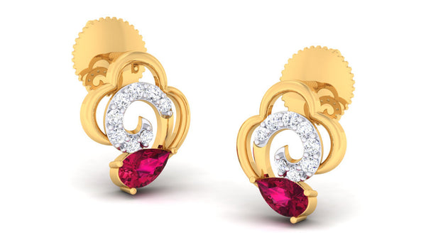 14K Hallmarked Gold | Natural Diamond Tops 4PNSJ100T
