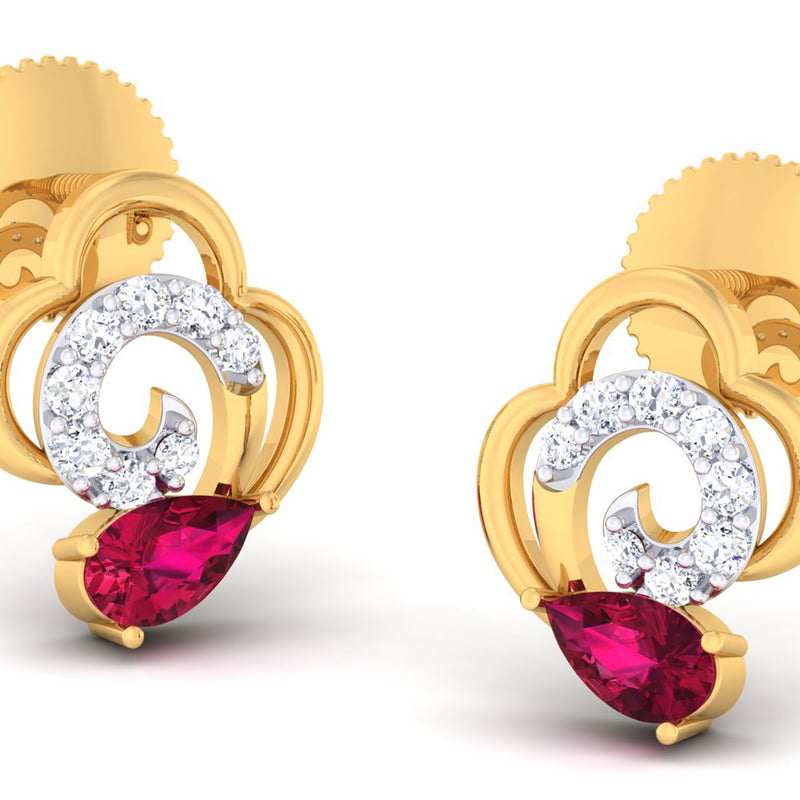 14K Hallmarked Gold | Natural Diamond Tops 4PNSJ100T