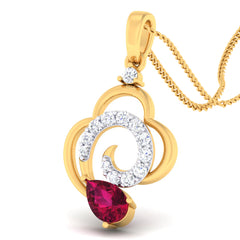 14K Hallmarked Gold | Natural Diamond Pendant 4PNSJ100