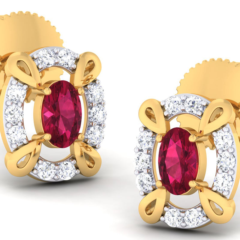 14K Hallmarked Gold | Natural Diamond Tops 4PNSJ101T
