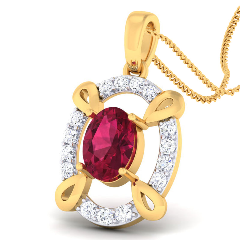 14K Hallmarked Gold | Natural Diamond Pendant 4PNSJ101
