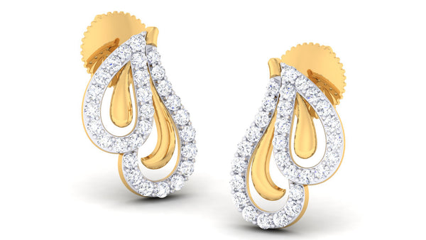 14K Hallmarked Gold | Natural Diamond Tops 4PNSJ102T
