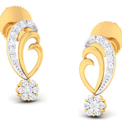 14K Hallmarked Gold | Natural Diamond Tops 4PNSJ105T