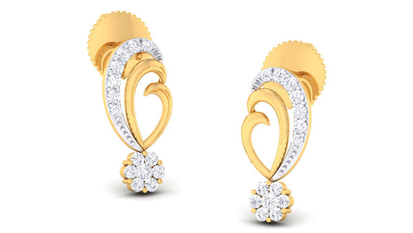 14K Hallmarked Gold | Natural Diamond Tops 4PNSJ105T